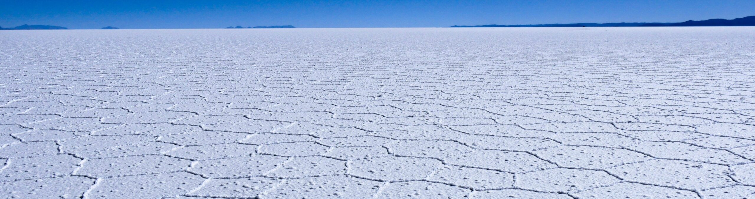Cracked and dry salt flats
