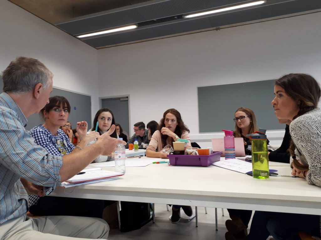Greg Smith working with teachers during the first CPD workshop in Dublin