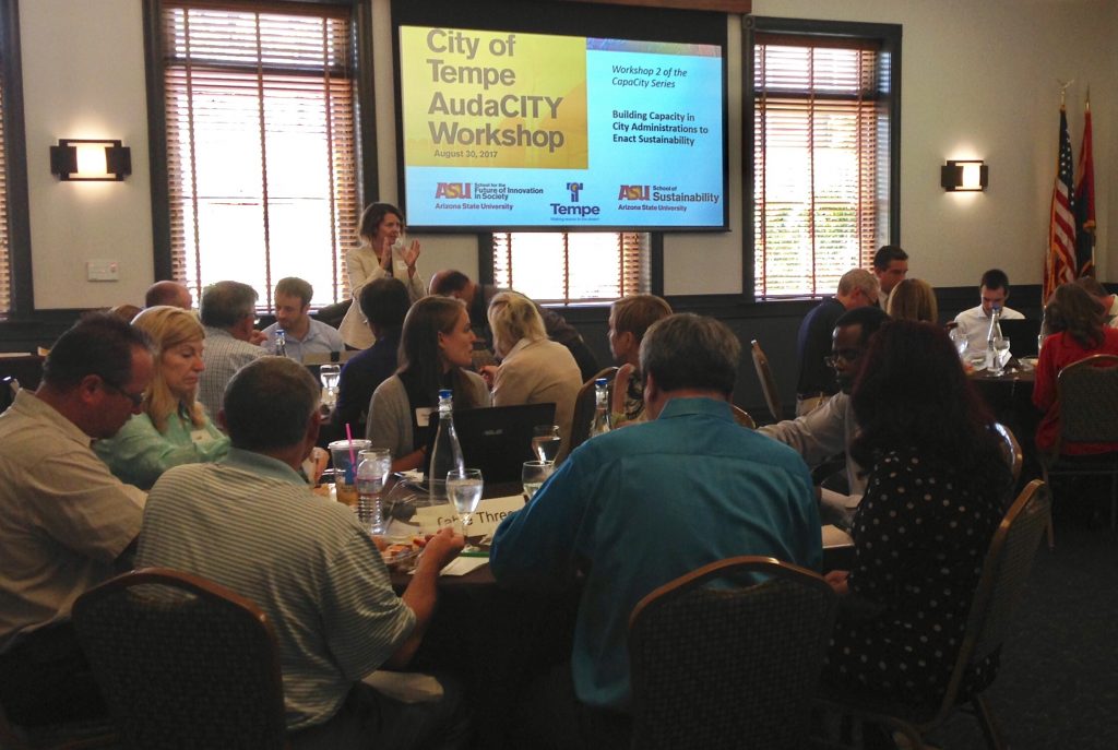 Lauren Withycombe Keeler kicks off the AudaCITY Workshop with the City of Tempe