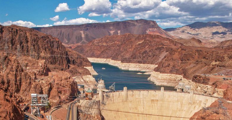 lower water levels behind Hoover Dam