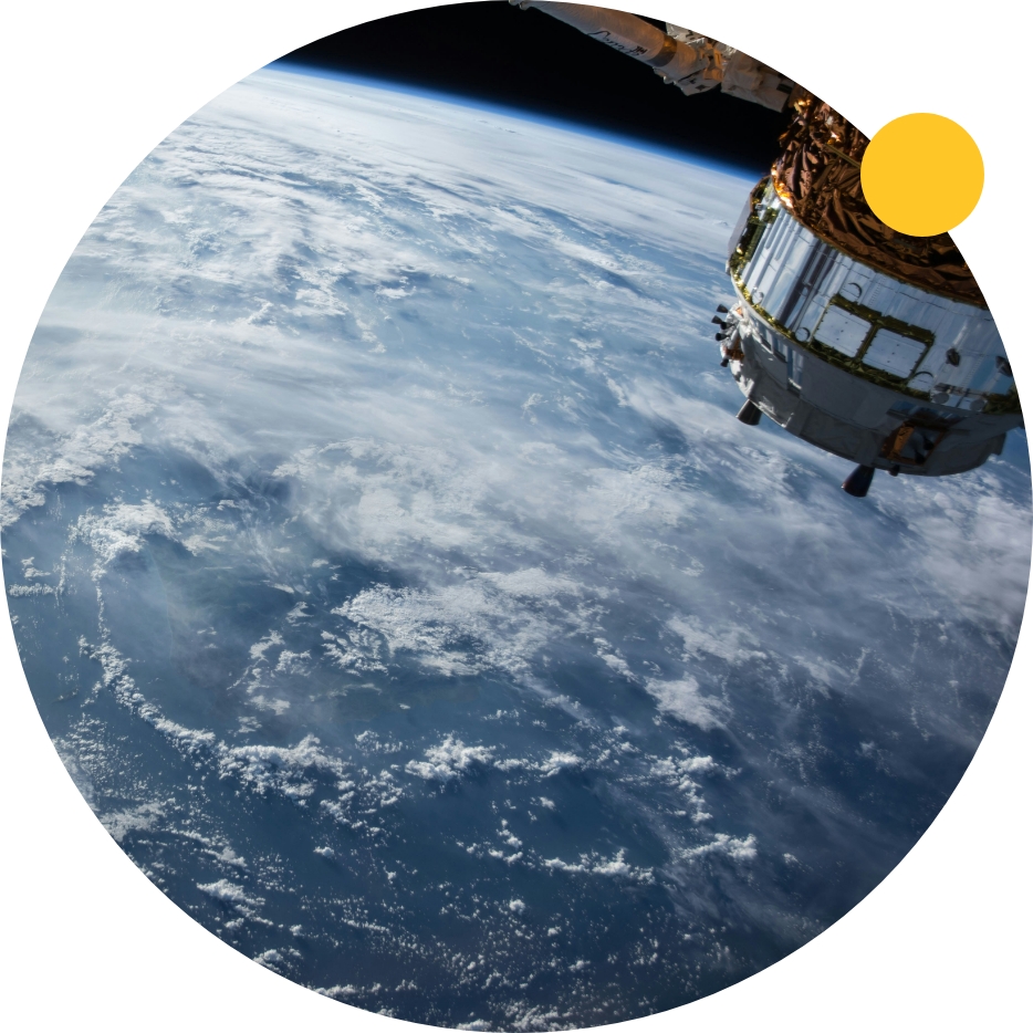 Satellite orbiting Earth
